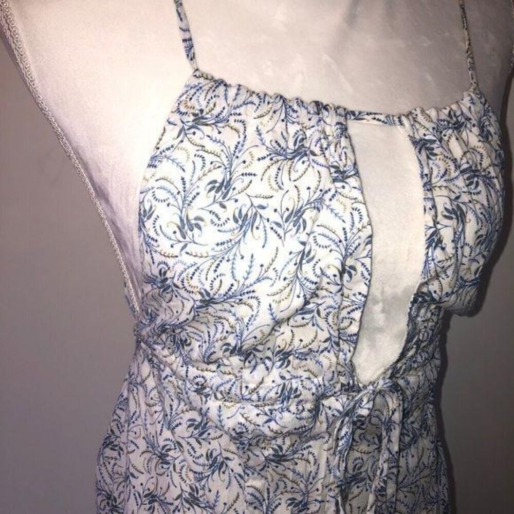 Daughters Of The Revolution Womens Dress Size M Blue Floral Maxi Lined Cotton - Picture 6 of 9